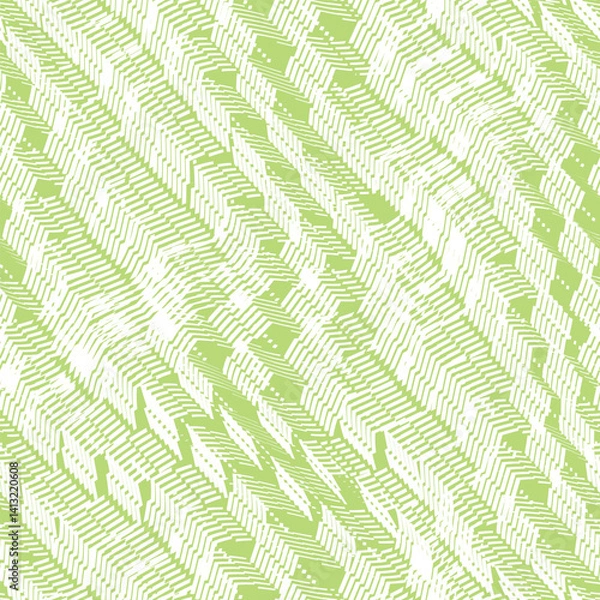 Obraz Green error pattern. Glitch print. Fashion print Vector seamless pattern.