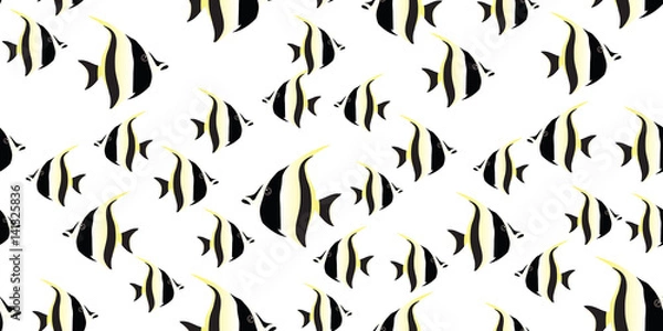Fototapeta fish seamless isolated 