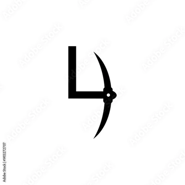 Obraz letter l initial miner tools monogram logo
