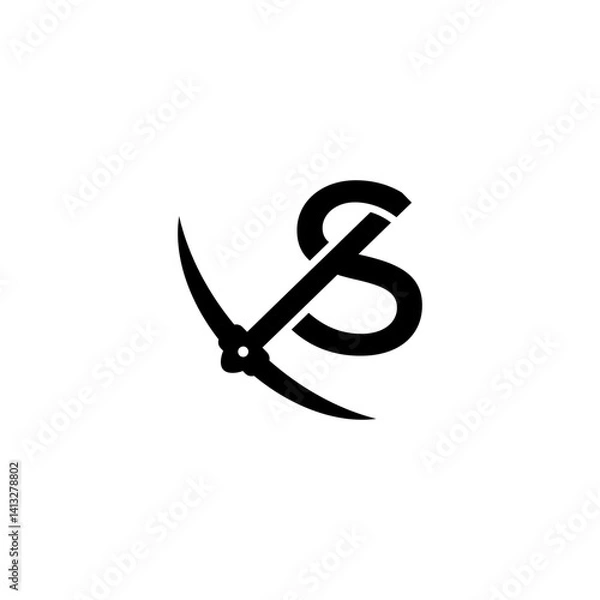Obraz letter s initial miner tools monogram logo
