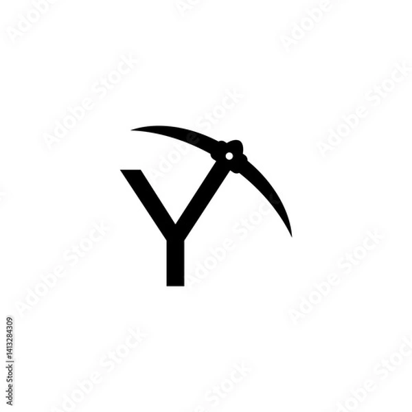 Obraz letter y initial miner tools monogram logo