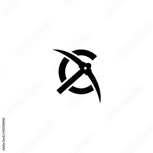 Obraz letter c initial miner tools monogram logo