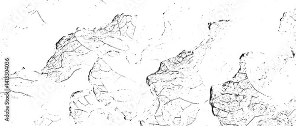 Fototapeta Scratched and Cracked Grunge Urban Background Texture Vector. Dust Overlay Distress Grainy Grungy Effect. Distressed Backdrop Vector Illustration. Isolated Black on White Background. EPS 10.
