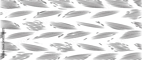 Fototapeta Uneven black and white geometric pattern. Tileable texture background.
