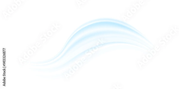 Obraz Air flow Isolated PNG and vector isolated. Effect of winter air and wind stream waves effect in blue color.