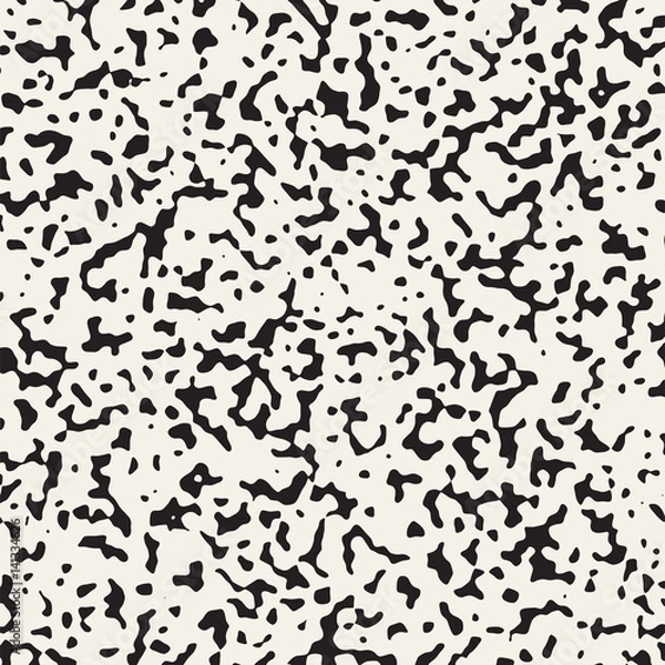 Fototapeta Noise Grunge Abstract Texture. Vector Seamless Black And White Pattern.