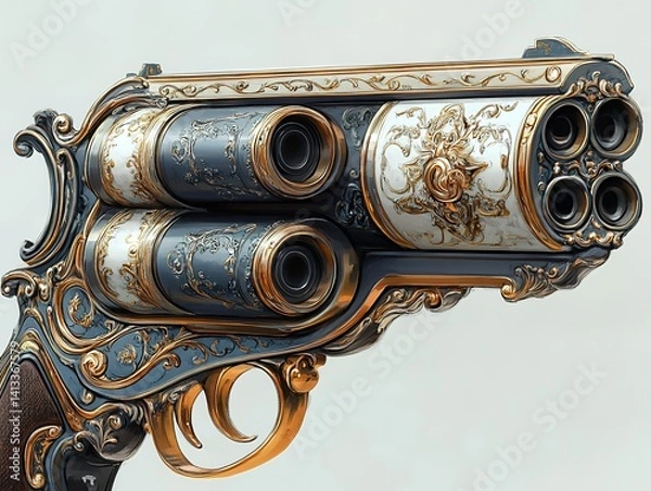 Obraz Artistic Multi-Barrel Design Featuring Intricate Detailing and Color