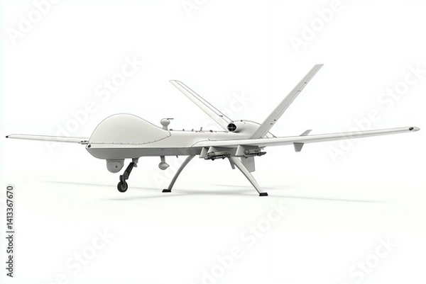 Obraz Detailed Colored Illustration of an Unmanned Aerial Vehicle Design