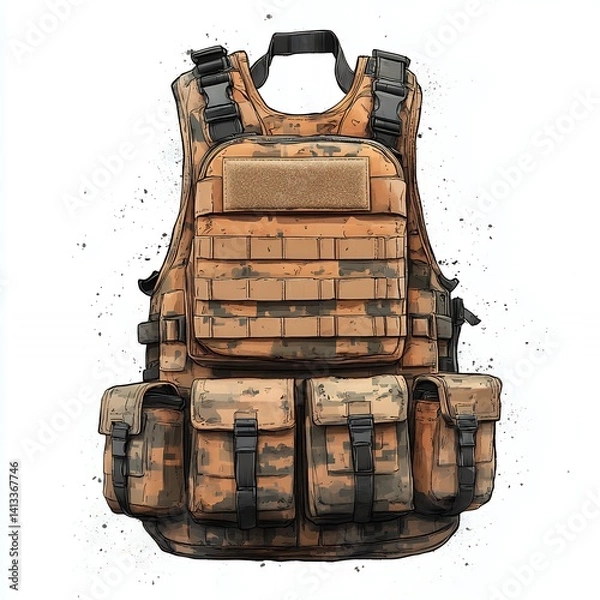 Obraz Combat Harness Designed for Tactical Operations and Outdoor Activities