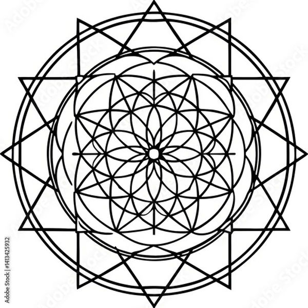 Fototapeta Sacred Geometry Pattern Design