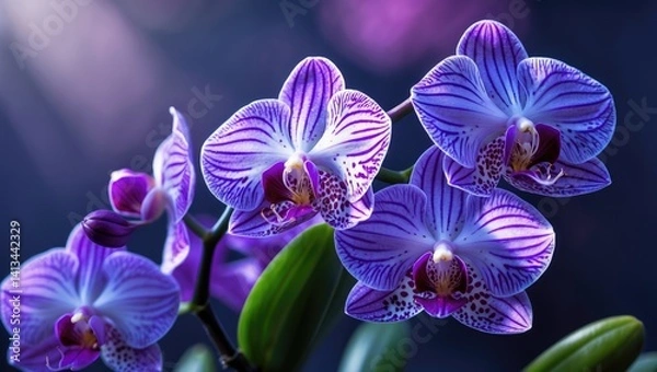 Fototapeta Vanda coerulea, also referred to as blue orchid, is an orchid species.