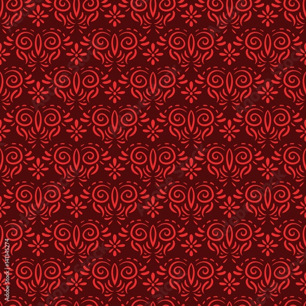Fototapeta Seamless floral pattern