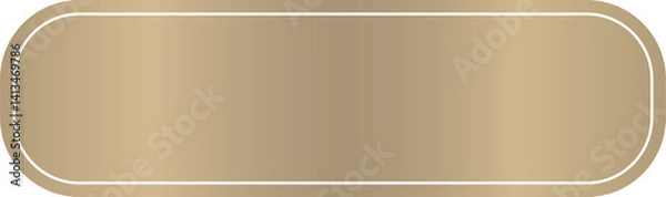 Fototapeta Elegant Gold Gradient Button with White Border