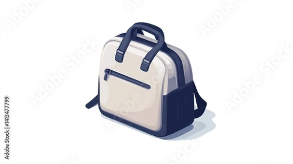 Fototapeta Compact Travel Backpack with Zipper and Handle for Everyday Use
