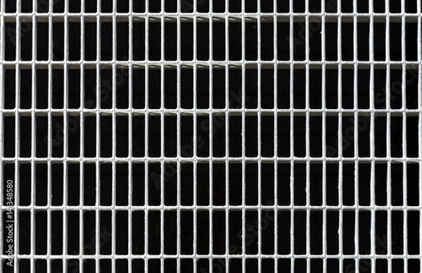 Obraz Background metal lattice of rectangular holes
