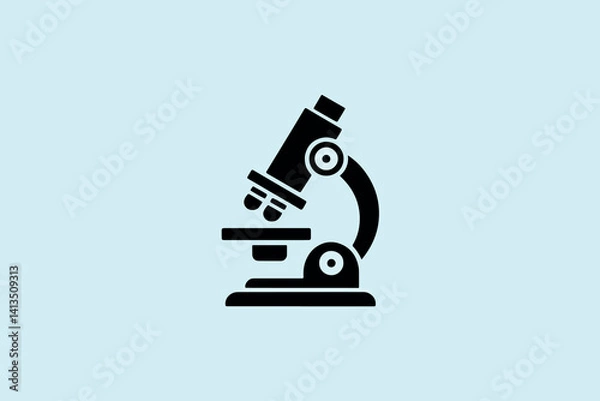 Obraz Microscope vector illustration, icon