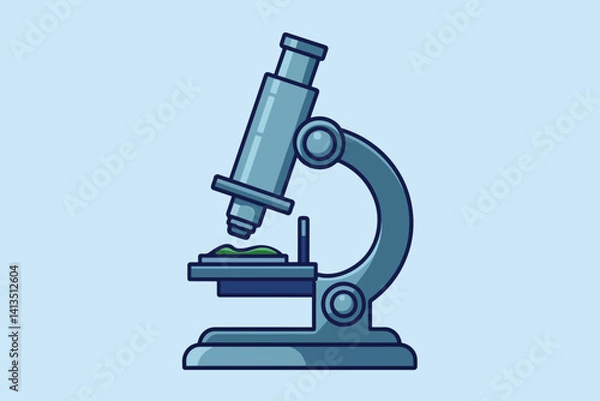 Obraz Microscope vector illustration, icon