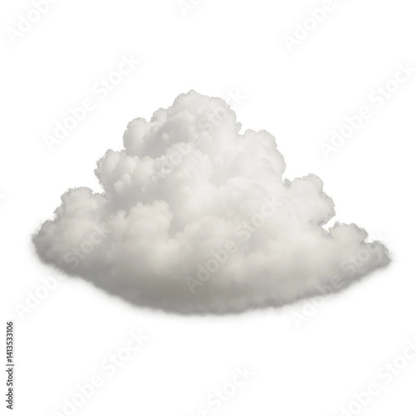 Obraz Realistic white cloud isolated on transparent background