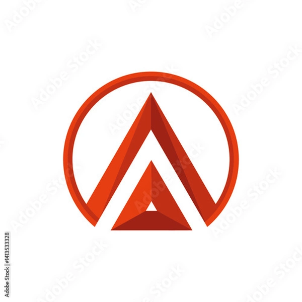 Obraz symbol with the letter A, logo