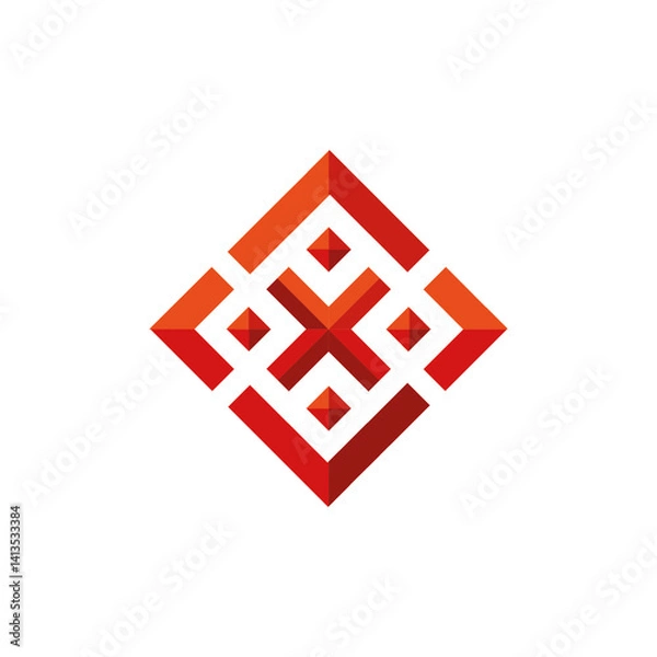 Obraz logo with the element of the letter X