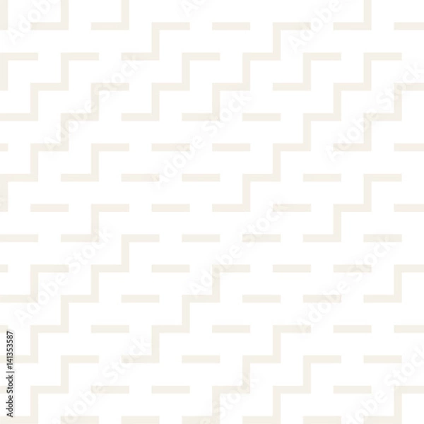Fototapeta Irregular Maze Shapes Tiling Contemporary Graphic Design. Vector Seamless Black and White Pattern
