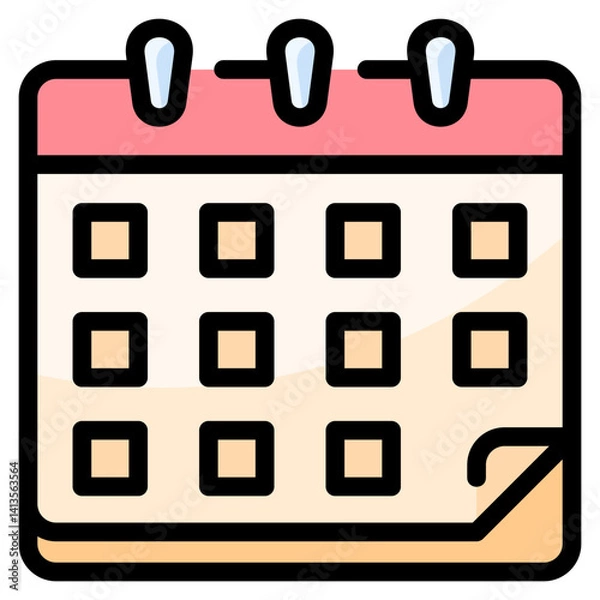 Fototapeta Retro Square Calendar