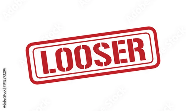 Obraz LOOSER red stamp text vector, rubber stamp