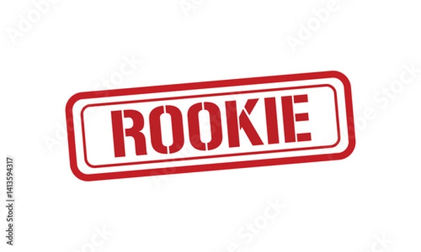 Obraz ROOKIE red stamp text vector, rubber stamp