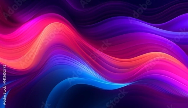 Obraz abstract colorful background with waves line