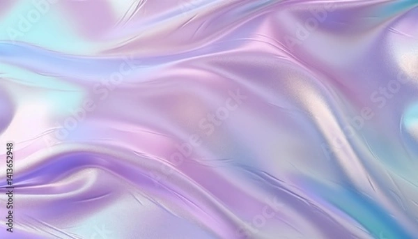 Fototapeta abstract purple pink holographic wave line background
