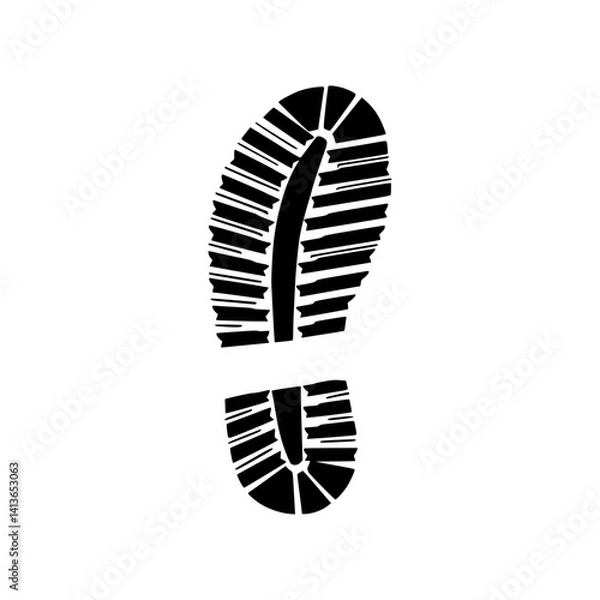 Obraz Footprint Silhouette Vector Graphic