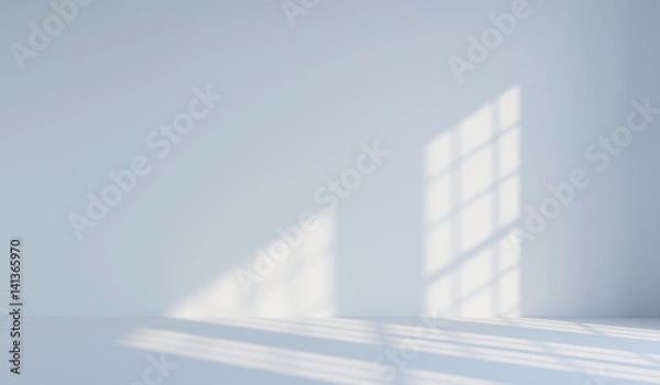 Obraz Empty white minimalist room. 3d rendering