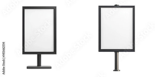 Obraz Empty Sign Frames Ready for Customization or Advertising Display
