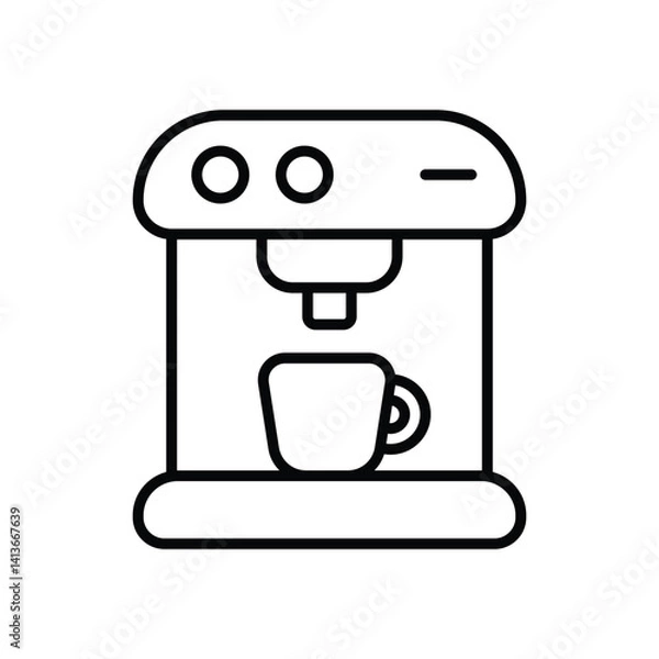 Obraz Coffee Maker icon vector stock illustration