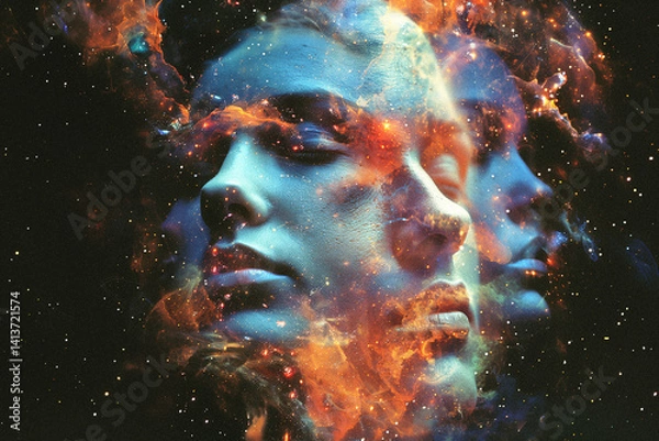 Fototapeta Serenity and Introspection: A Dreamy Portrait of Vulnerability, Connection, and Emotional Depth