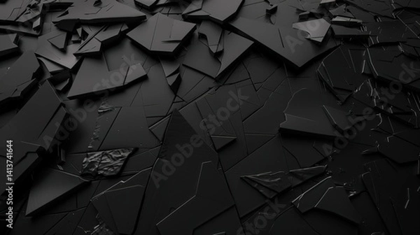Fototapeta Dive into the Enigmatic World of Intriguing Black Backgrounds! Black isn't just a color—it’s a canvas of endless possibilities. Whether you're crafting a sleek corporate presentation, designing edgy f