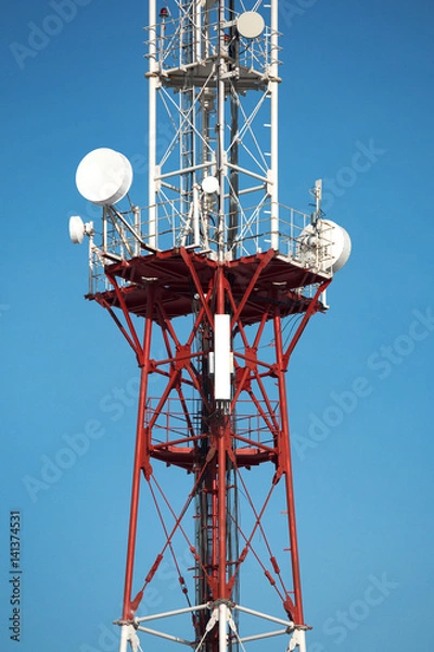 Fototapeta Cellular tower with antenna
