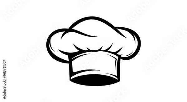 Fototapeta Chef hat logo graphic design