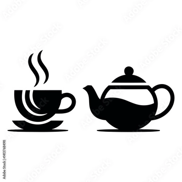 Obraz teapot and cup