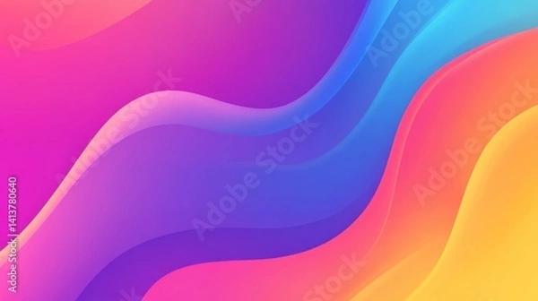 Obraz Vibrant Abstract Wave Background: A Symphony of Colors