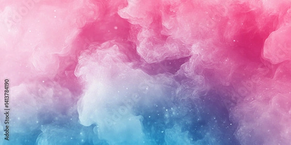 Fototapeta Abstract Pink and Blue Smoke Background with Soft Bokeh