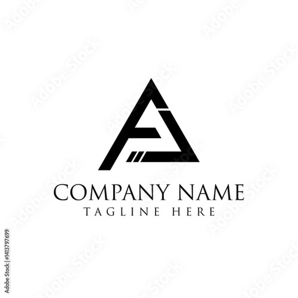Fototapeta Letter A basic logo design