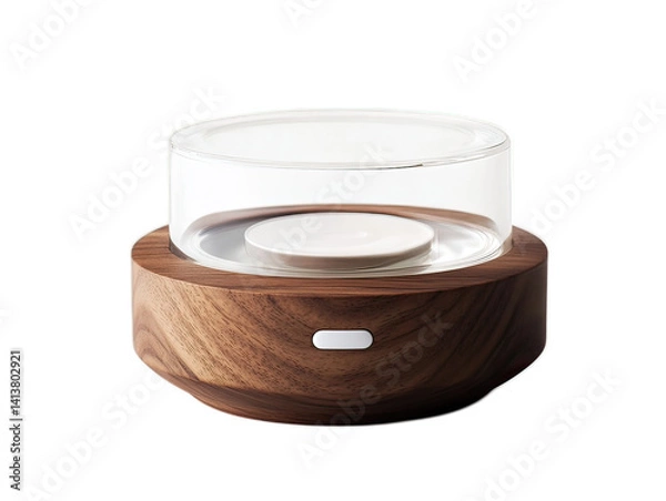 Obraz Compact Aroma Diffuser with Wooden Base for Travel Use