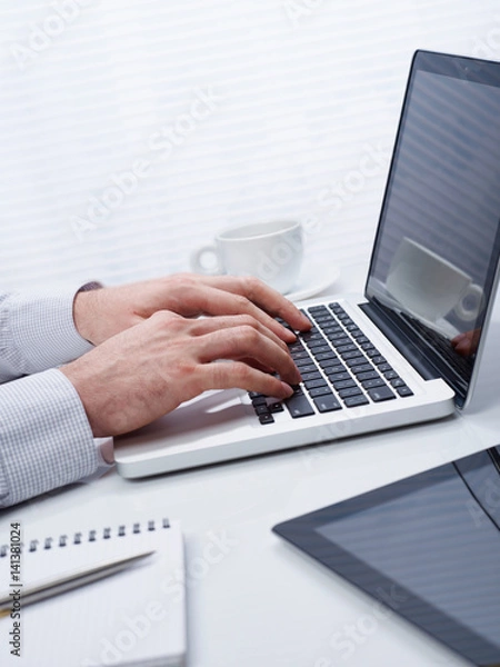 Obraz Working on laptop