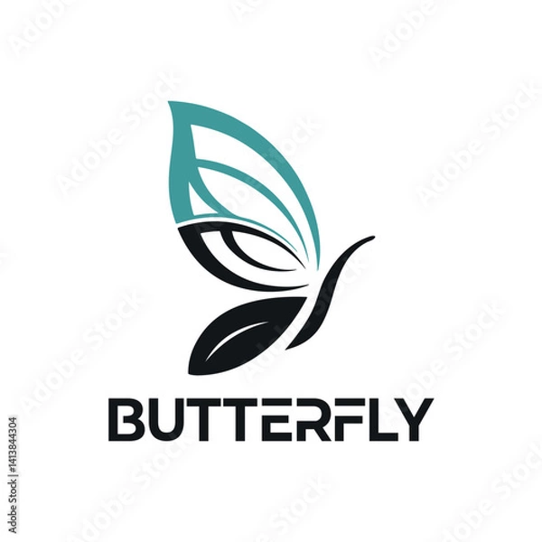 Obraz Modern Colorful Butterfly Logo with Gradient Wings