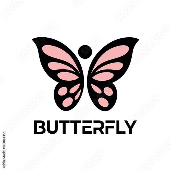 Obraz Modern Colorful Butterfly Logo with Gradient Wings