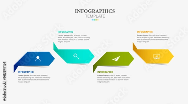 Fototapeta Presentation business infographic template vector.