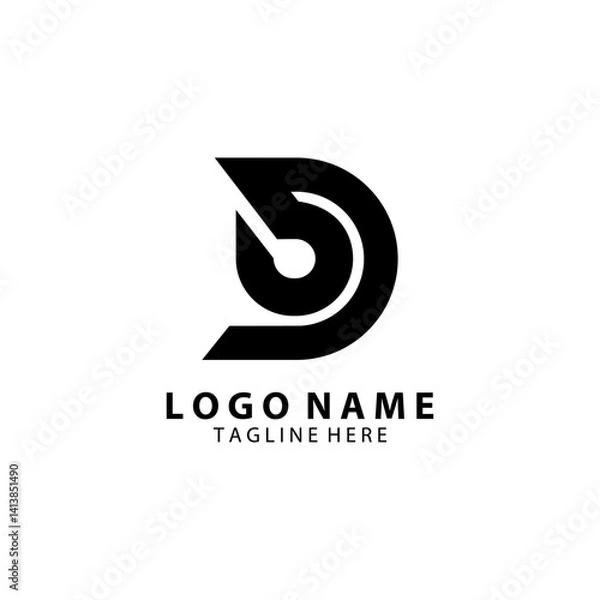 Fototapeta initial letter BD trendy logo design vector