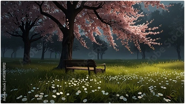 Obraz autumn landscape with a tree