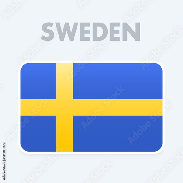 Obraz Sweden Flag vector illustration